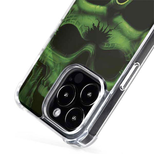 Liquid Blue Green Skulls iPhone 15 Pro MagSafe Case